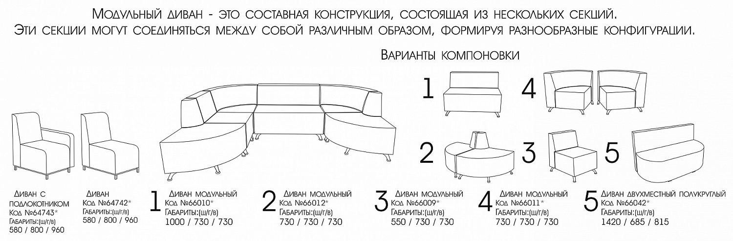 Диван модульный